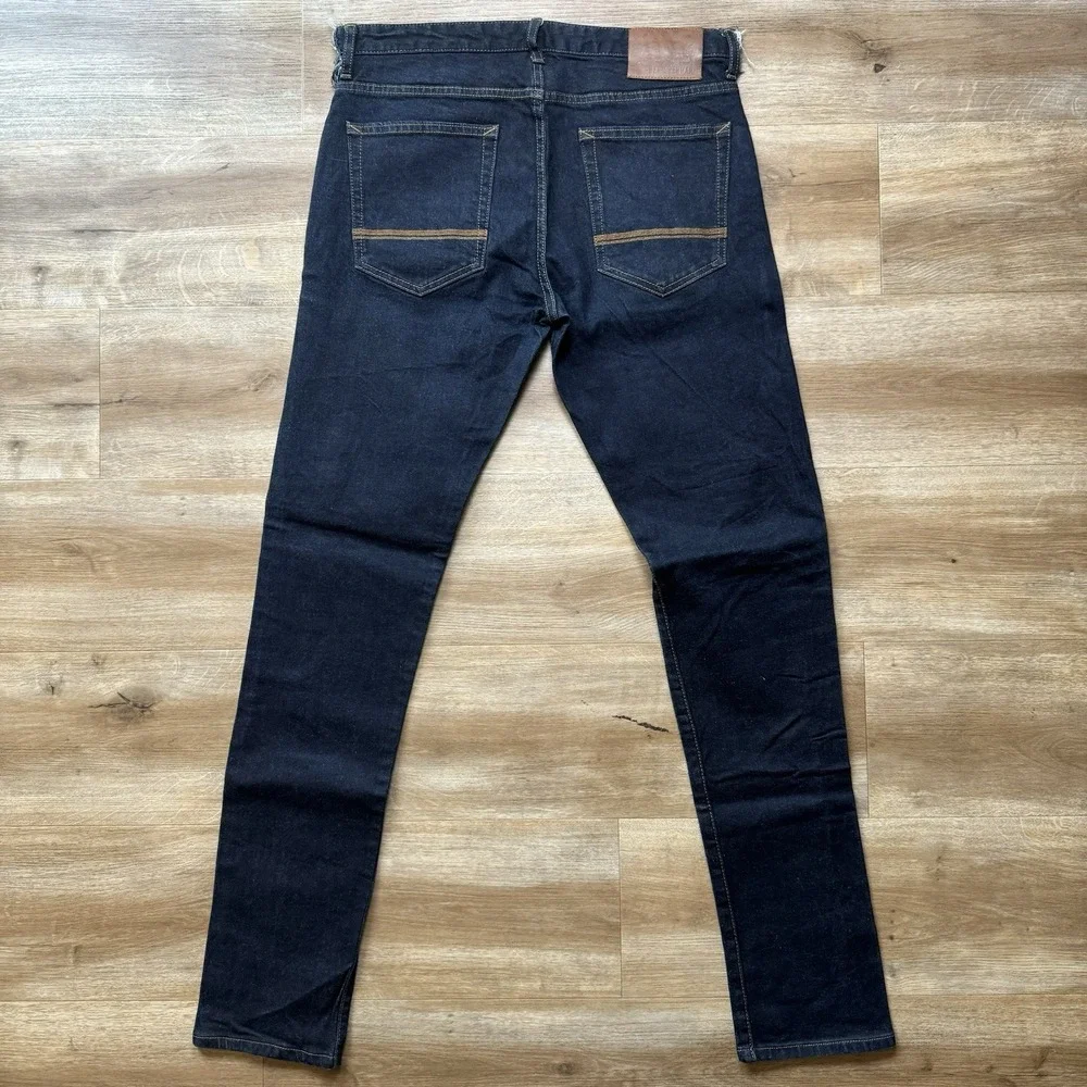 Ben Sherman Selvedge Jeans Men 32x33 Dark Indigo Denim Slim Fit Pants Streetwear
